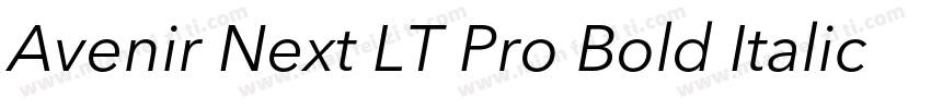 Avenir Next LT Pro Bold Italic字体转换